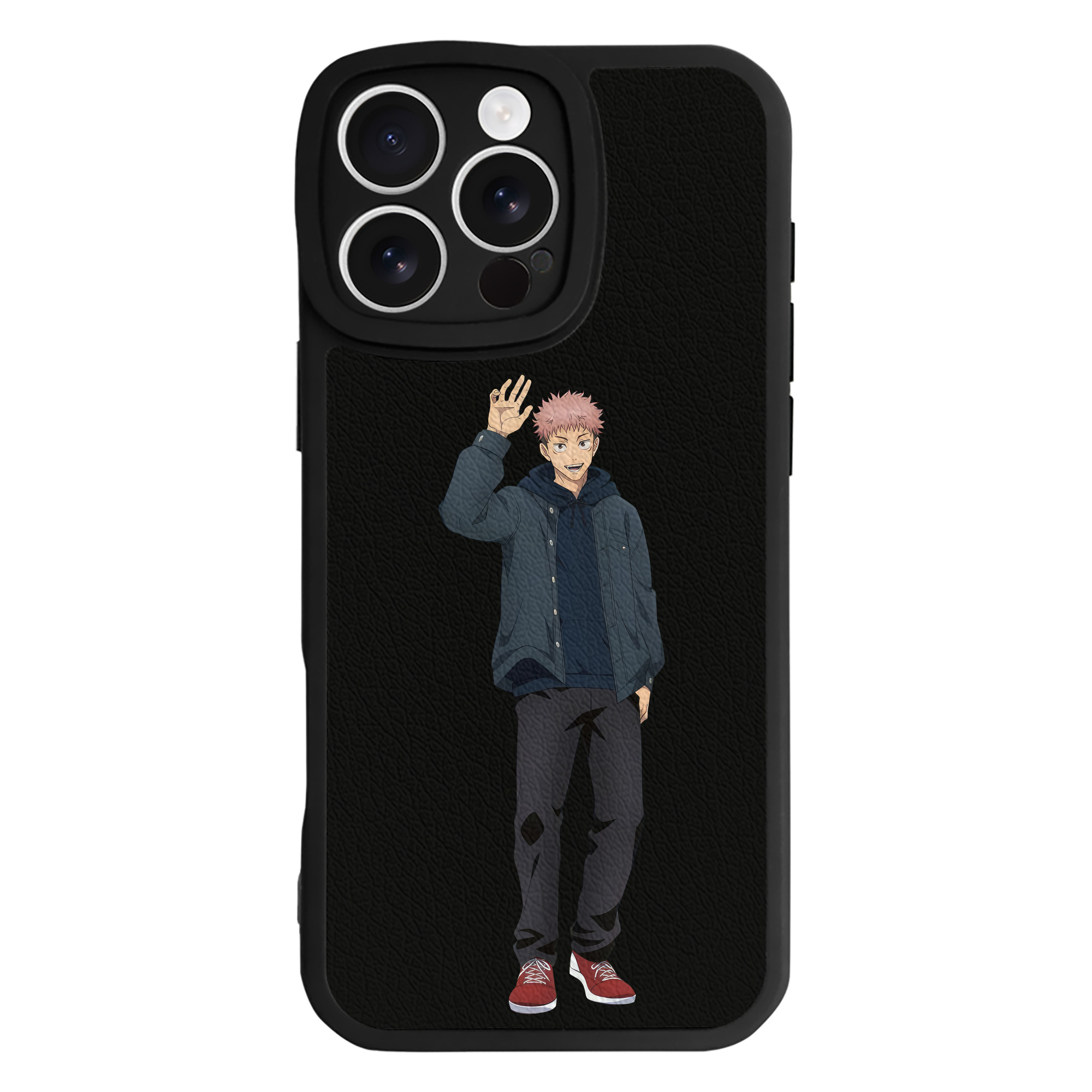 （画像用） 呪術廻戦 Jujutsu Kaisen 【iPhone 16シリーズ対応】シリコンスマホケース（レザー調） 材質：シリコン